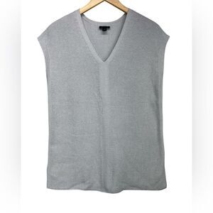 J.Jill Wearever Collection Marble Gray V Neck Sweater Vest Womens Medium